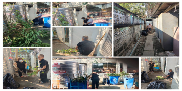 Big Cleaning ทำความสะอาดบริเวณห้องประชุมแสงเทียน